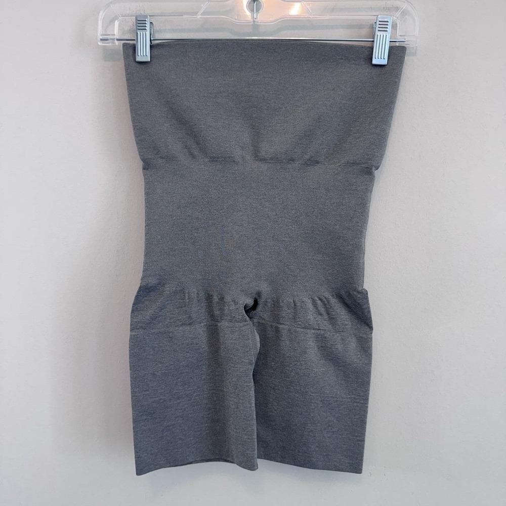 MeMoi High Waisted Padded Butt Lifter Shapewear Shorts Grey Tummy Control Medium